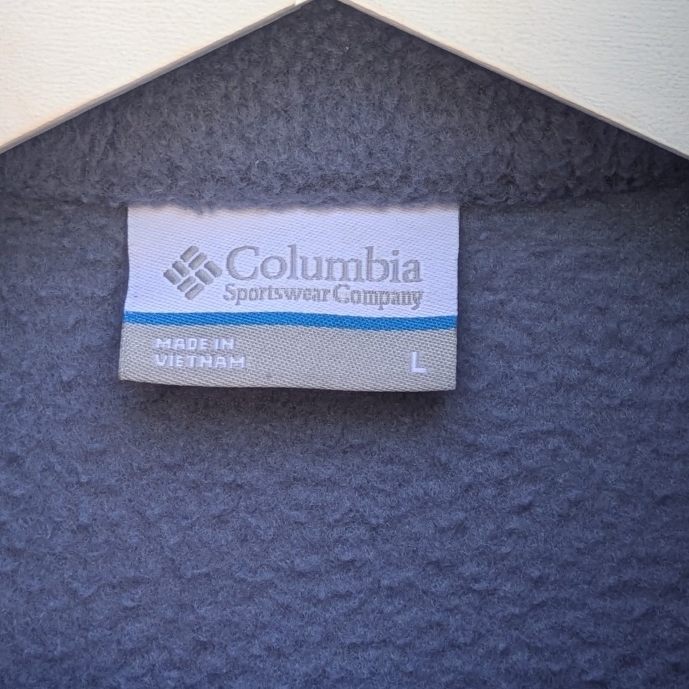 Columbia Benton Springs Fleece Vest Blue Full Zip Sleeveless Jacket Womens L - Picture 3 of 4